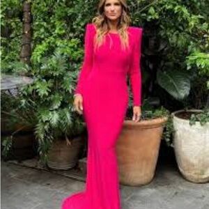 💥 ZHIVAGO Fuschia Lined Jersey FORTE Dress Sz 2